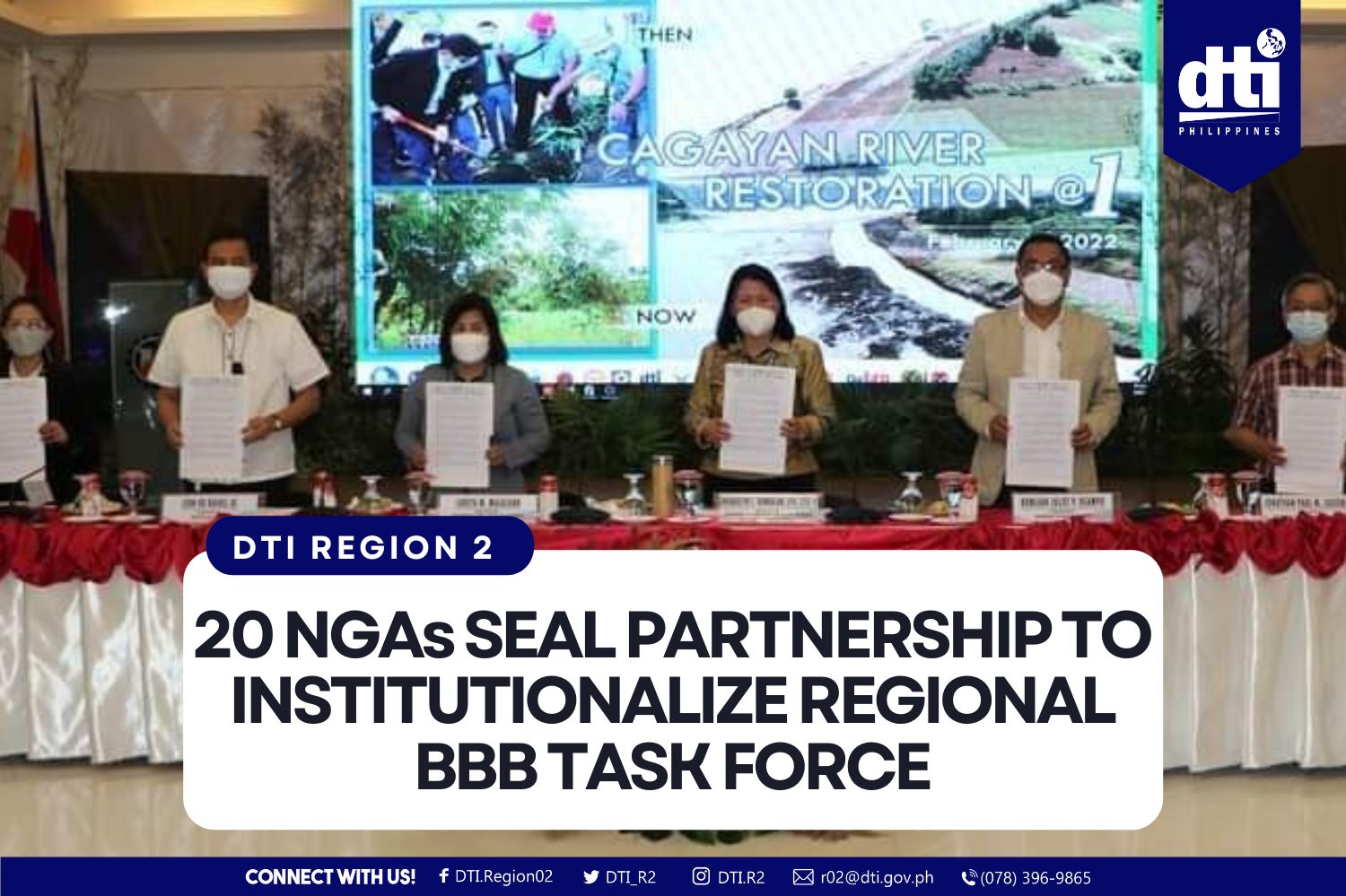 Photos of officials in the sealing of partnership