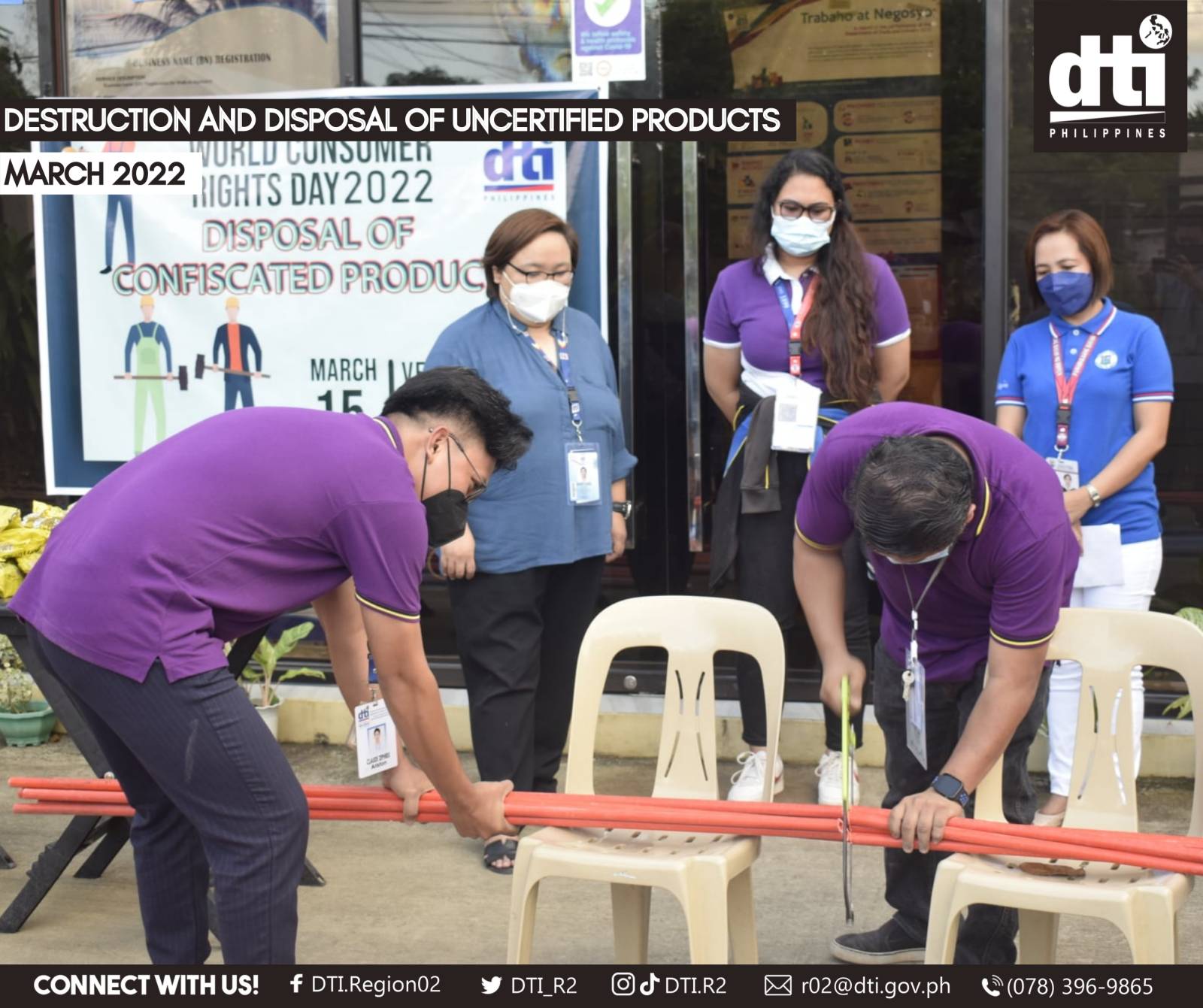 DTI R2 conducts disposal of uncertified products in the region
