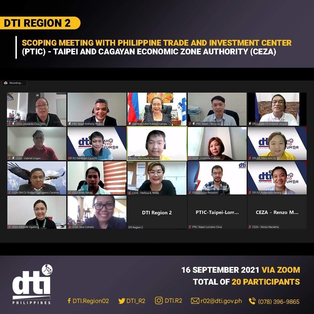 DTI Region 2 screenshot of participants of the scoping meeting with PTIC